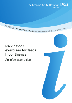 Pelvic floor exercises for faecal incontinence