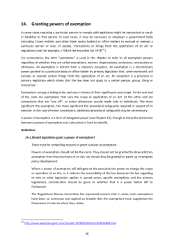 14. Granting powers of exemption (PDF 318 KB)