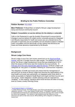 Petition Briefing - Scottish Parliament