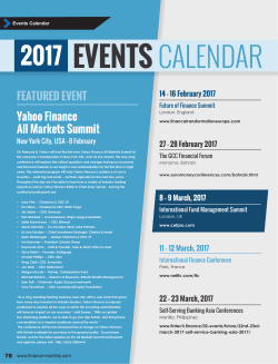 events calendar - Finance Monthly