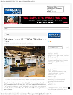 Salesforce Leases 18172 SF of Office Space in Dallas