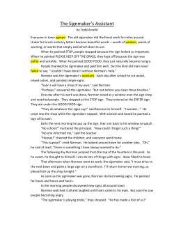 The Signmaker`s Assistant