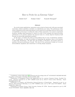 How to Probe for an Extreme Value - CIS @ UPenn