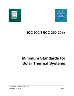Minimum Standards for Solar Thermal Systems