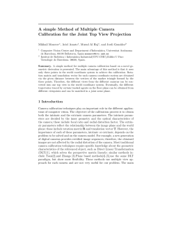 A simple Method of Multiple Camera Calibration for the Joint Top