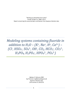 Modeling systems containing fluoride in addition to H2O &ndash; (K+, Na+