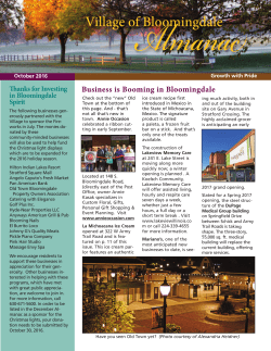 October 2016 Village Almanac