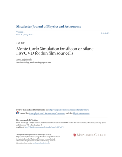 Monte Carlo Simulation for silicon on silane HWCVD for thin film