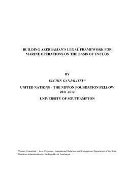 building azerbaijan`s legal framework for marine operations on the