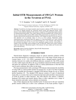 Initial OTR Measurements of 150 GeV Protons in