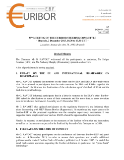 39th Euribor Steering Committee Meeting