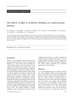The effects of light to moderate drinking on cardiovascular diseases
