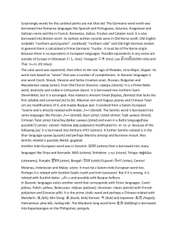 Surprisingly words for the cardinal points are not that