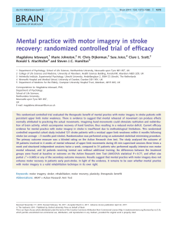 Mental practice with motor imagery in stroke