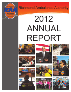 board of directors` report - Richmond Ambulance Authority