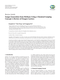 Syngas Generation from Methane Using a Chemical