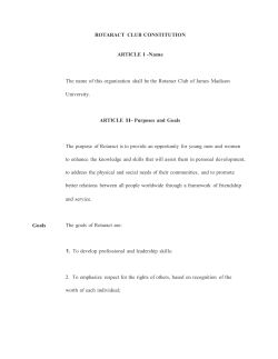 ROTARACT CLUB CONSTITUTION ARTICLE I -Name
