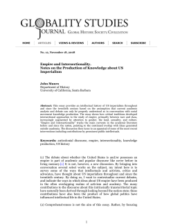 Empire and Intersectionality. Notes on the Production of Knowledge