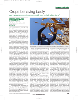 Crops behaving badly