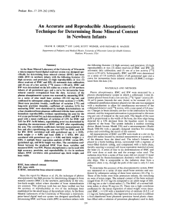 An Accurate and Reproducible Absorptiometric Technique