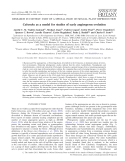 Cabomba as a model for studies of early angiosperm evolution