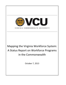 Mapping the Virginia Workforce System: A Status