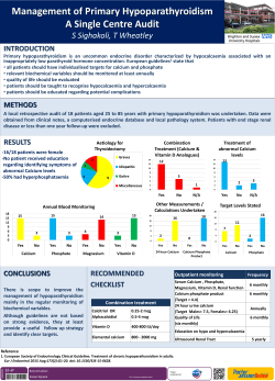 Primary hypoparathyroidism is an uncommon endocrine disorder