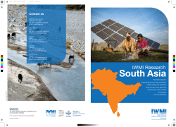 IWMI Research in South Asia