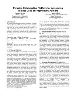 Perseids Collaborative Platform for Annotating Text