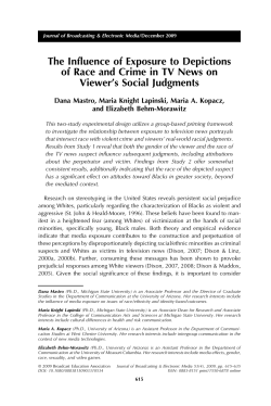 The Influence of Exposure to Depictions of Race and Crime in TV