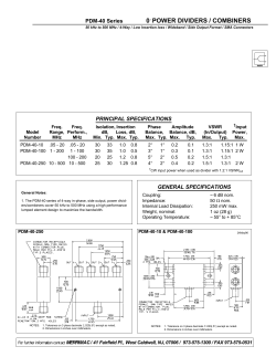 0 power dividers / combiners