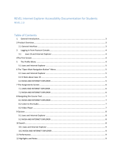 REVEL Internet Explorer Accessibility Documentation for Students