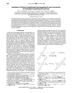 Synthesis of Ethynyl-Substituted Quinquephenyls and Conversion to