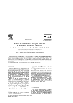 Effect of environment on the tribological behavior of Si