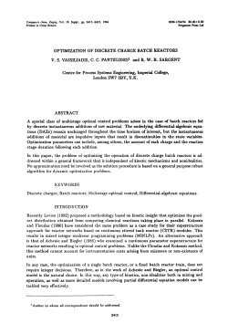(Vassiliadis)-Optimization of Discrete Charge Batch