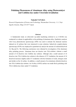 Polishing Phenomena of Aluminum Alloy using Photocatalyst and