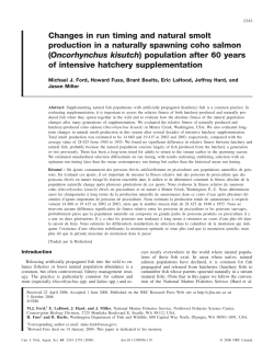 Changes in run timing and natural smolt production in a naturally