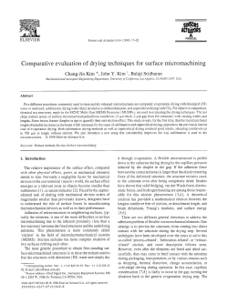 Comparative evaluation of drying techniques