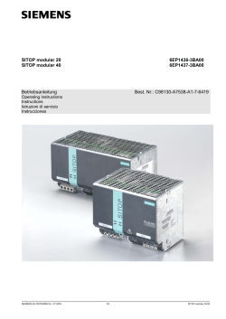 SITOP modular 20 6EP1436-3BA00 SITOP modular 40 6EP1437
