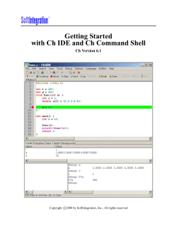 Getting Started with Ch IDE and Ch Command Shell