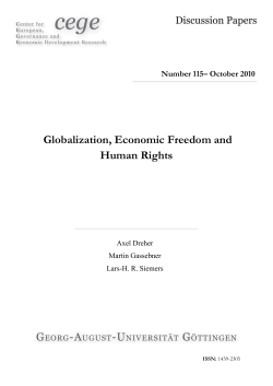 Globalization, Economic Freedom and Human