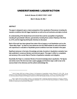 UNDERSTANDING LIQUEFACTION