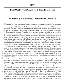 Democratic Ideals and Segregation