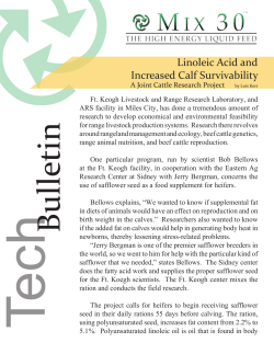 Linoleic Acid and Increased Calf Survivability