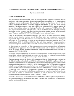 commission pay and the overtime laws for non