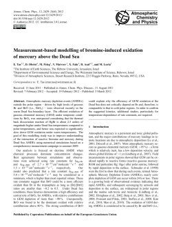 Measurement-based modelling of bromine