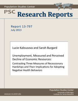 Unemployment, Measured and Perceived Decline of Economic
