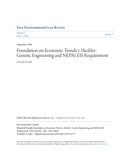 Foundation on Economic Trends v. Heckler: Genetic Engineering