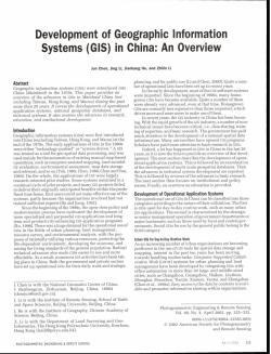 Development of Geographic Information Systems (GIS) in China: An