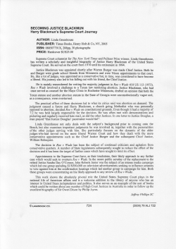 Harry Blackmun`s Supreme Court Journey